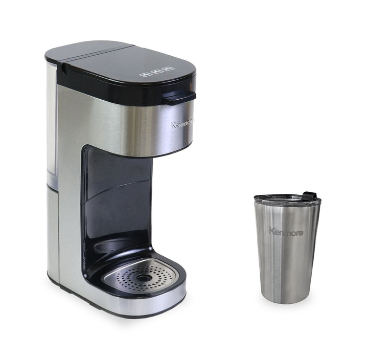 Kenmore Single Serve Coffee Maker with Travel Mug – Black - KKCMKCM-B
