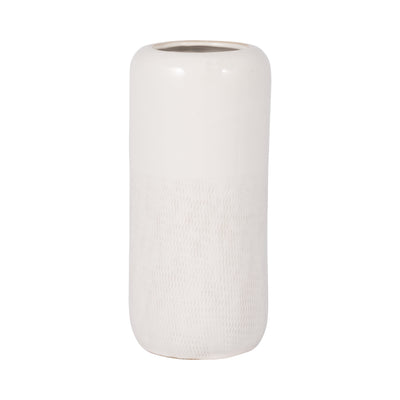 Ceramic 12" Grooved Vase - Black|Vase rainuré de 12 po en céramique - noir