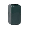 Ceramic 10\" Squared Groove Vase - Forest Green