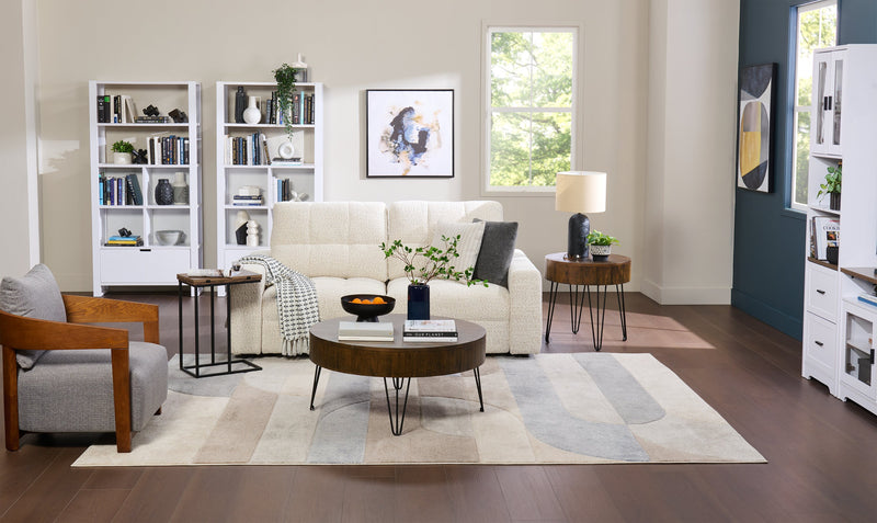 Ceramic 10\" Grooved Vase - Navy Blue