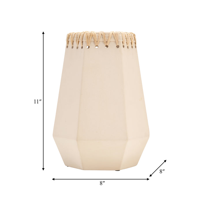 Ceramic 11\" Vase with Weaving - Natural