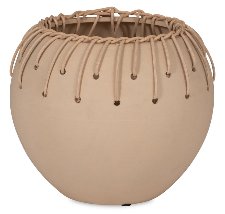 Natural 9\" Ceramic Weave Bowl