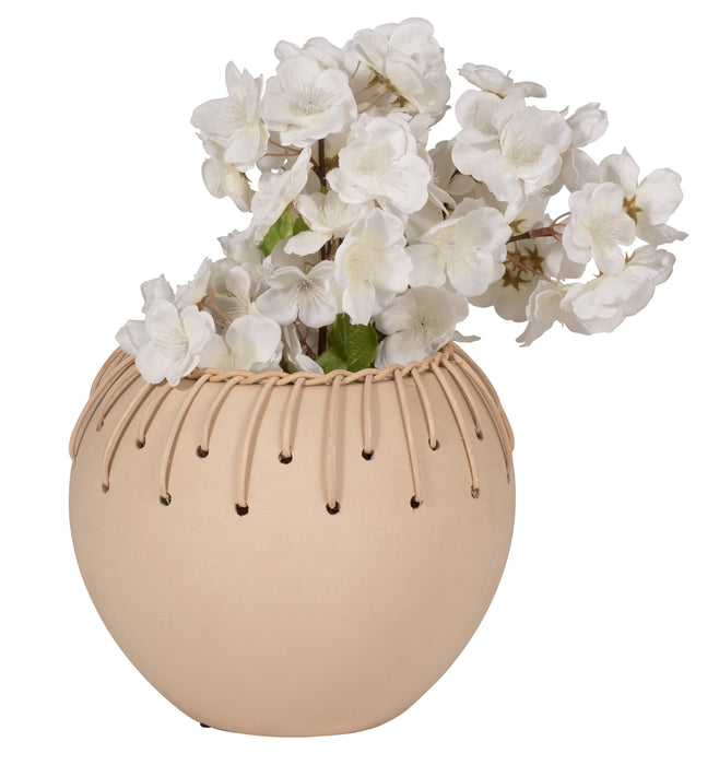 Natural 9\" Ceramic Weave Bowl