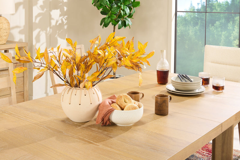 Natural 9\" Ceramic Weave Bowl