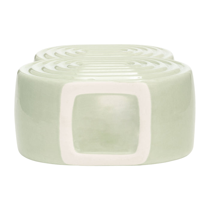 Ceramic 10\" Stacked Circles Vase - Cucumber