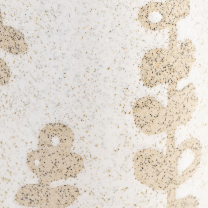 Ceramic 9\" Botanical Vase - Ivory