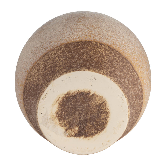 Ceramic 9\" Jug Vase - White and Tan