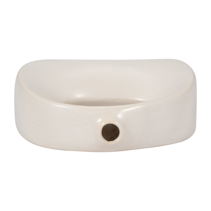 Stoneware 7\" Curvy Cut-Out Vase - White