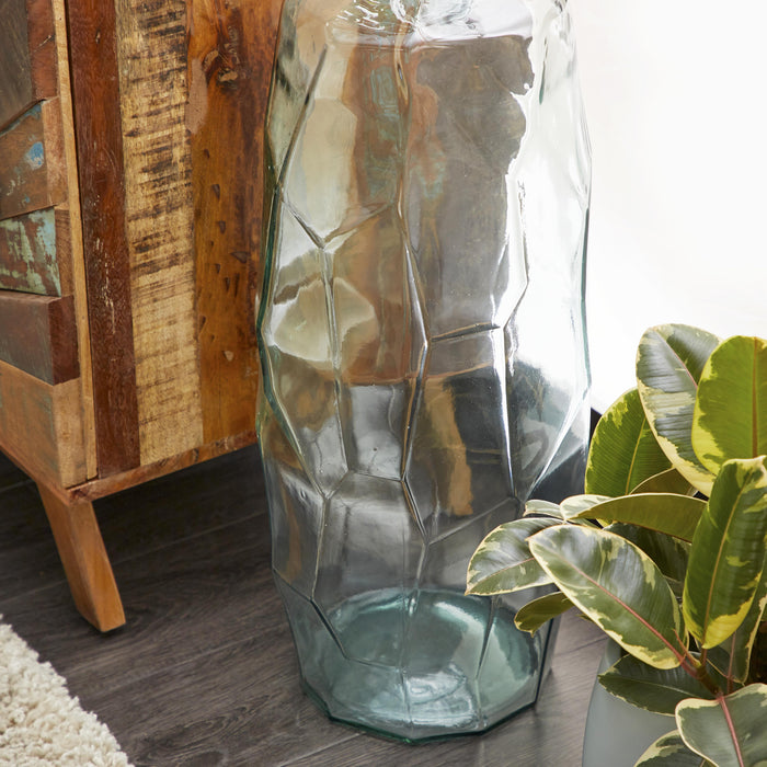 Glass 29\" Vase - Light Blue