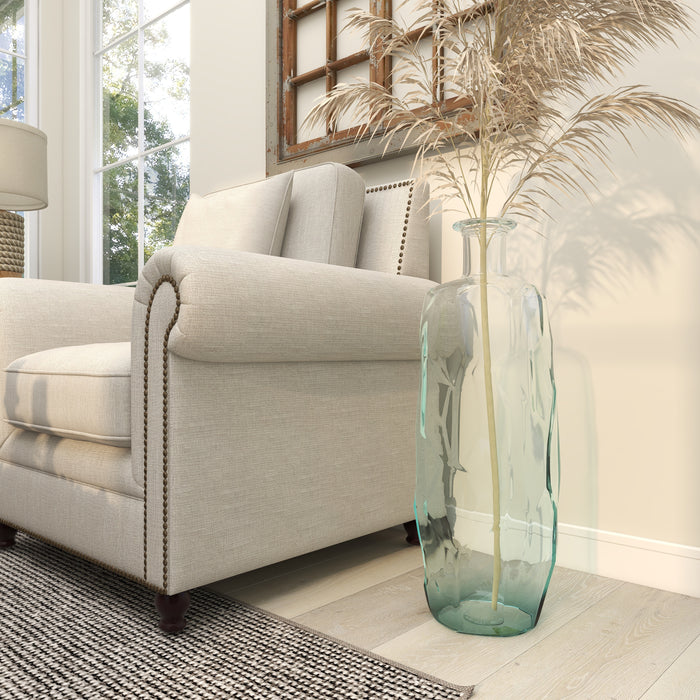 Glass 29\" Vase - Light Blue