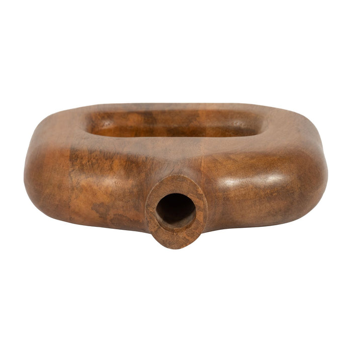 Wood 6\" Coned Mushroom - Burnt Orange