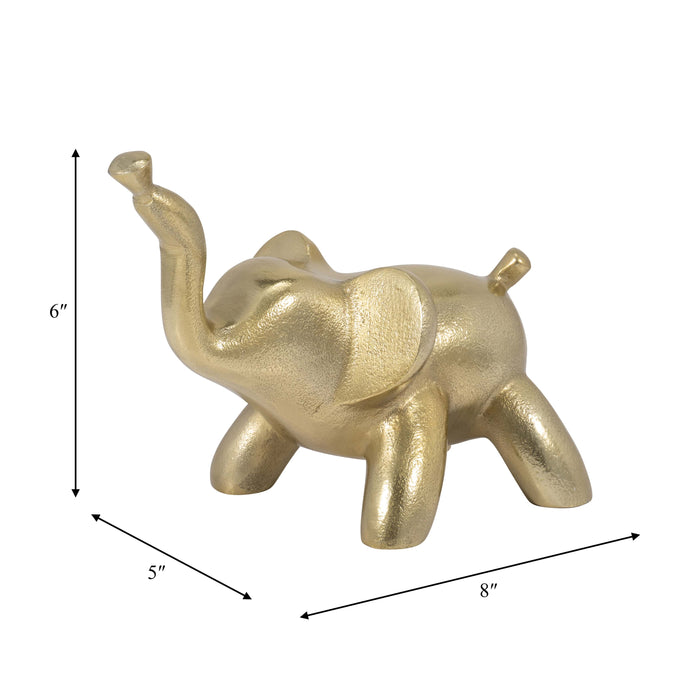 Metal 6\" Decorative Balloon Elephant - Gold