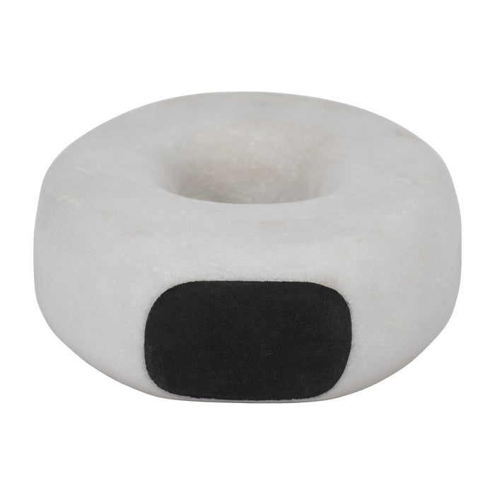 Marble 9\" Oval Sculpture - White
