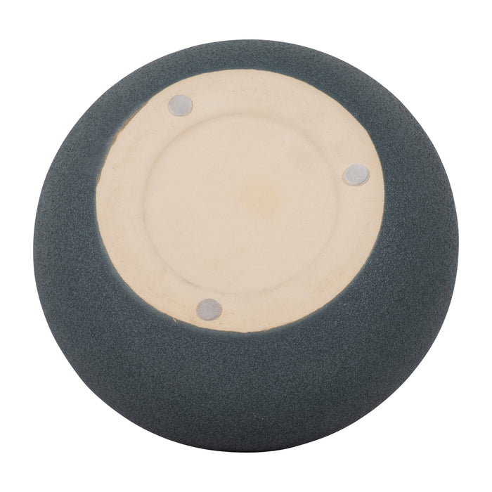 Ceramic 5\" Round Volcanic Vase - Navy