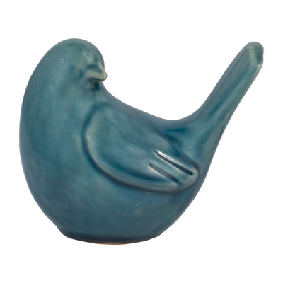 Ceramic 5" Side View Bird - Blue|Oiseau qui regarde de côté de 5 po en céramique - bleu