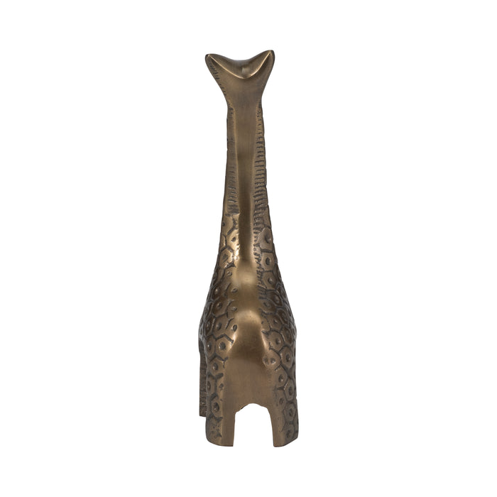 Metal 10\" Honeycomb Giraffe - Bronze