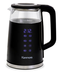 Kenmore Double Wall Digital Glass Kettle with Touch-Activated Controls - KKTKDB1.7L 