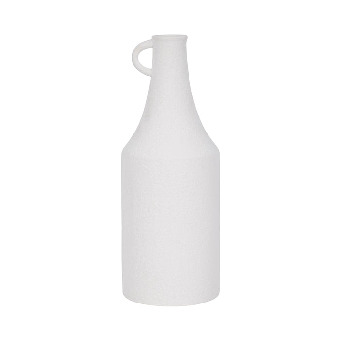 Dolomite 16\" Rough Textured Bottle Vase - White