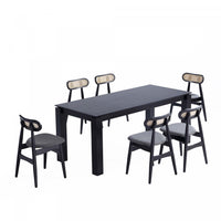 Colbert and Rockaway Modern Industry Chic 7-Piece Dining Set in Black and Gray 