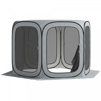 Outsunny 11ft Pop Up Screen Tent, Upf50+ Camping Gazebo With Carry Bag