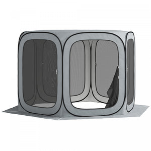 Outsunny 11ft Pop Up Screen Tent, Upf50+ Camping Gazebo With Carry Bag