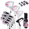 Ultimate Women's Complete Golf Club Set Golf Club Package Set With Rain Hood, Right Hand Pink