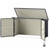 Outsunny 7.6 X 3.4ft Garbage Bin Shed With Lockable Doors And Openable Lid