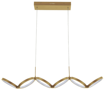 Dainolite Philo LED Horizontal Pendant 50w Aged Brass White Silicone Diffuser Lamp|Luminaire suspendu horizontal Philo de Dainolite en silicone blanc qui diffuse la lumière, avec fini laiton vieilli et ampoule à DEL de 50 W