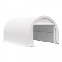 Outsunny 10' X 16' Carport Storage Tent Anti-uv Pe Portable Garage, White