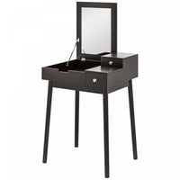 HOMCOM Modern Vanity Desk with Flip-up Mirror and 2 Drawers for Bedroom