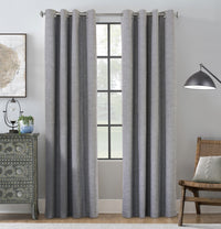 Maya Grey Grommet Curtain Panel - 52