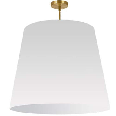 Dainolite Oversized Drum 1 Light Pendant tapered Drum XLarge White Shade Lamp|Très grand luminaire suspendu de Dainolite avec très grand abat-jour cylindrique effilé blanc et 1 ampoule