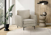 Upholstered Accent Chair, 32" Wide, Beige Fabric, Black Metal Legs Accent Chair | Chaise D'Appoint Chaise Rembourre, 34" De Large, Tissu Beige, Pieds En Metal Noir
