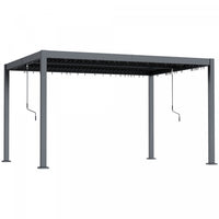 Outsunny 10' X 12' Louvered Pergola With Adjustable Roof & Aluminum Frame