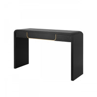 Ethan Wood Sofa Table with Storage for Living Room Entryway Hallway - Black 