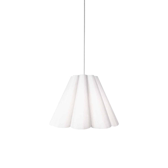 Dainolite Kendra 4 Light Pendant Small Polished Chrome Finish White Shade Lamp