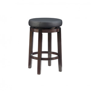 Maya Faux Leather Counter-Height Stool - Black