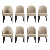 Hillman Modern 8-Piece Dining Chair Set in Sand