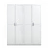 Cornelia Modern 30\" Storage Cabinet in White (7-Shelf) - Set of 2 Bookcase