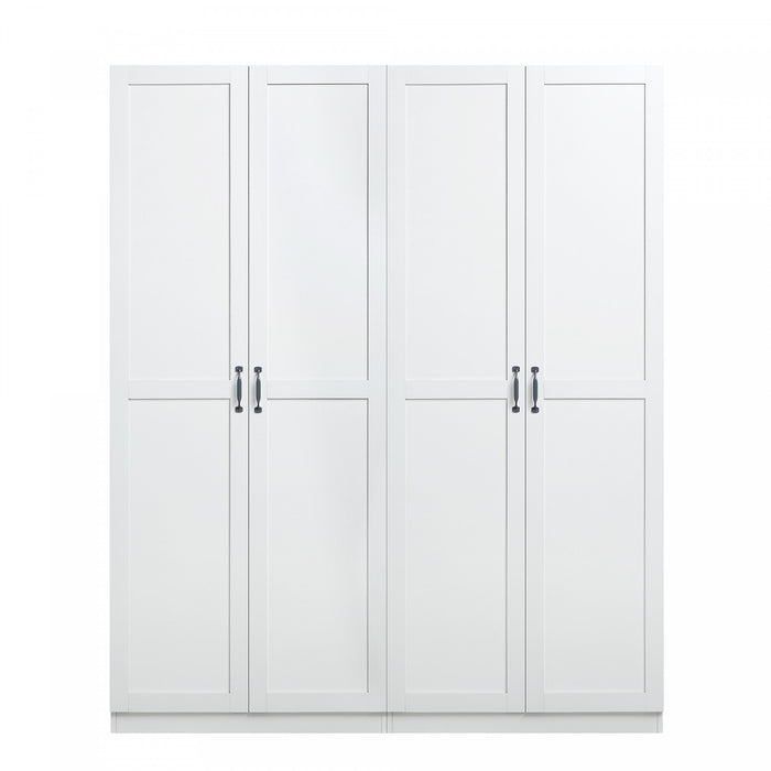 Cornelia Modern 30\" Storage Cabinet in White (7-Shelf) - Set of 2 Bookcase
