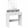 HOMCOM Makeup Vanity Desk with Mirror, 3 Colour LED Lights, Drawers, White