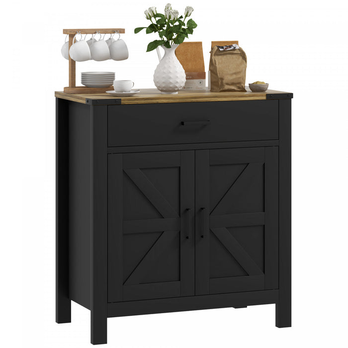HOMCOM Sideboard Buffet Cabinet w/ Drawer and Shelf, Farmhouse Sideboard