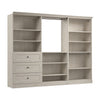 Bestar Versatile 108 W Closet Organizer System - Linen White Oak