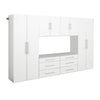 Hangups 120-inch 6-piece Garage Storage Cabinet Set I - White