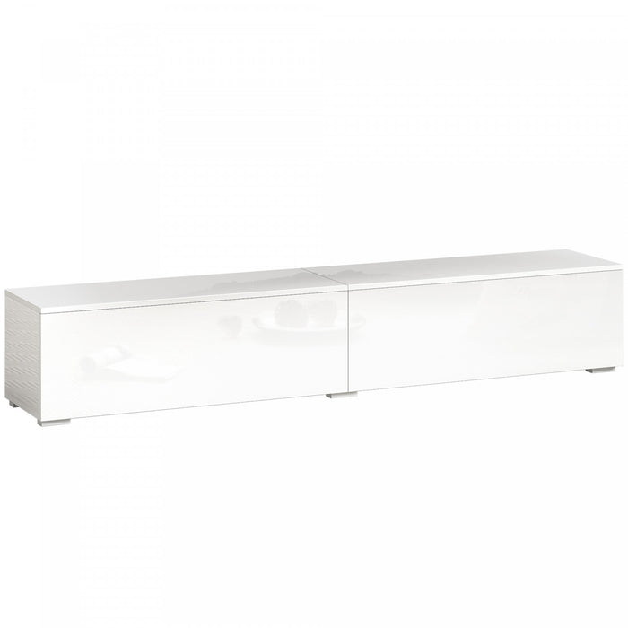 HOMCOM 70.9\" Floating TV Stand for 75\" TVs Media Console High Gloss White