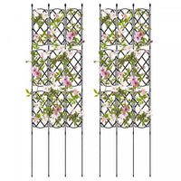 Costway 2 Pcs Garden Trellis For Climbing Plants Rustproof Metal Plant Support Frame