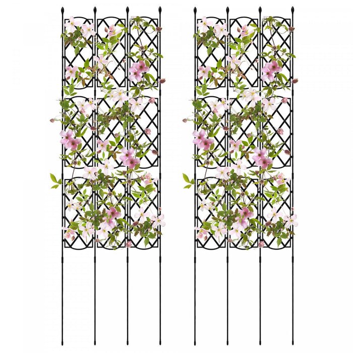Costway 2 Pcs Garden Trellis For Climbing Plants Rustproof Metal Plant Support Frame