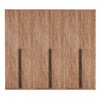 Lee Modern 3-Piece Wardrobe Closet in Golden Brown Armoire