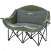 Outsunny Double Camping Chair, Padded Camp Chair w/ Cup Holders, Dark Green