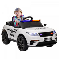 Qaba 12v Electric Car For Kids, Battery Powered Ride-On Kids Car Police Car With Remote Control, 4 S